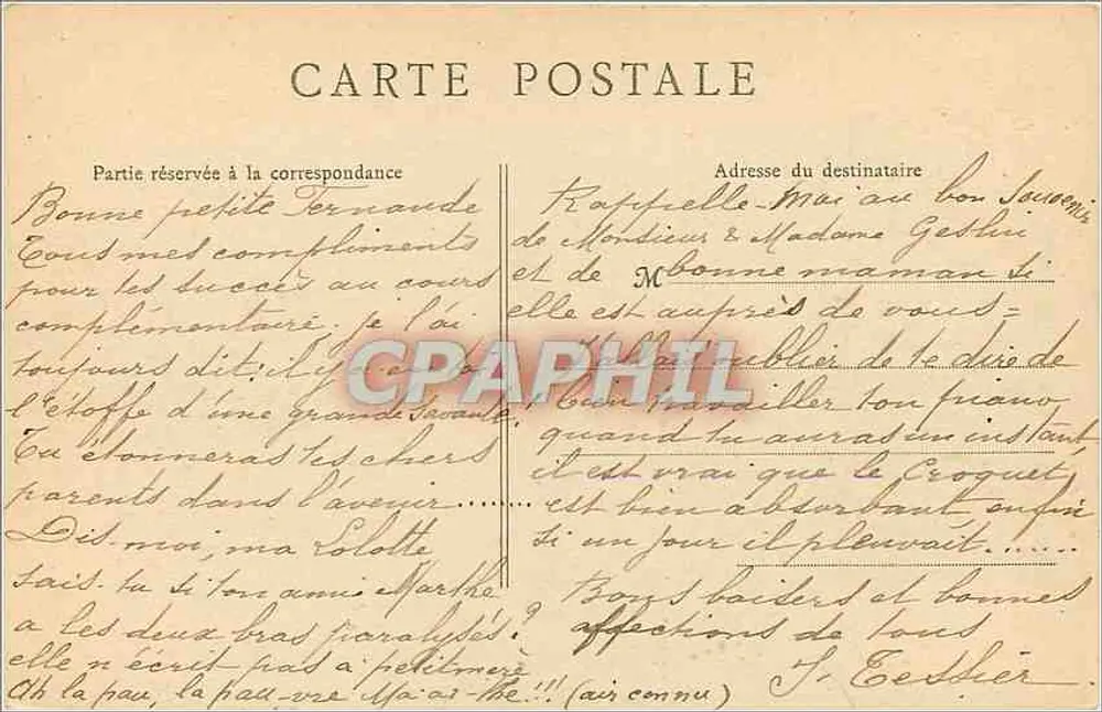 Arredores de Orléans — Olivet — A Fonte do Loiret — B.F., PARIS, n°51 - Verso