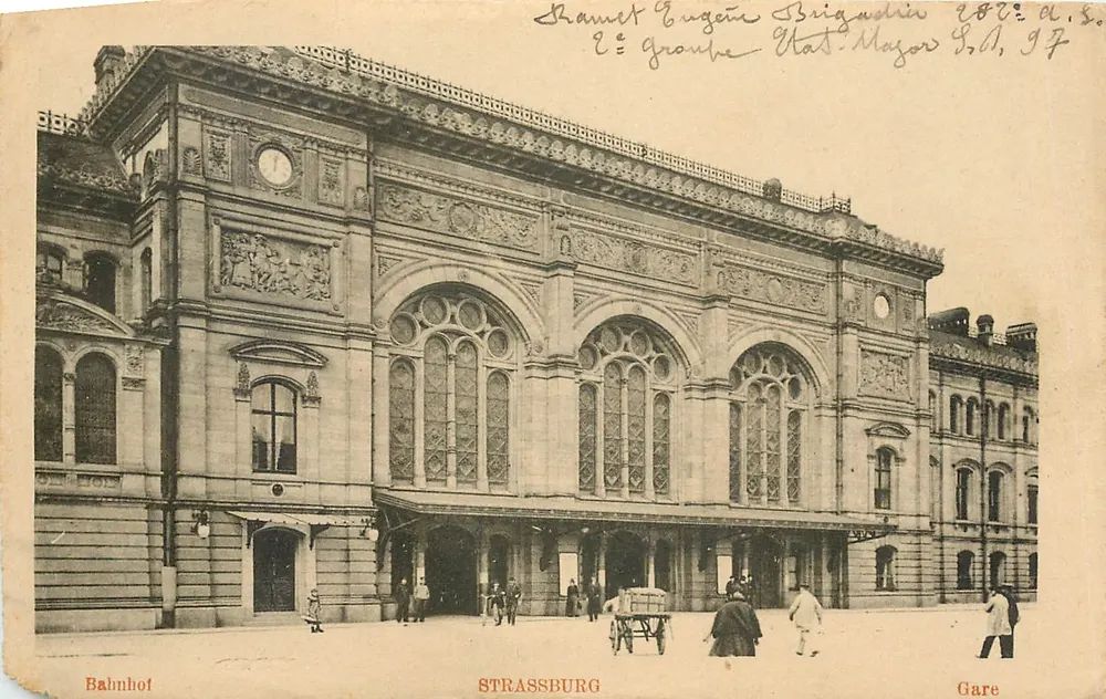 Estação de Strasbourg — Bahnhof — editor desconhecido, número de série não visível - Frente