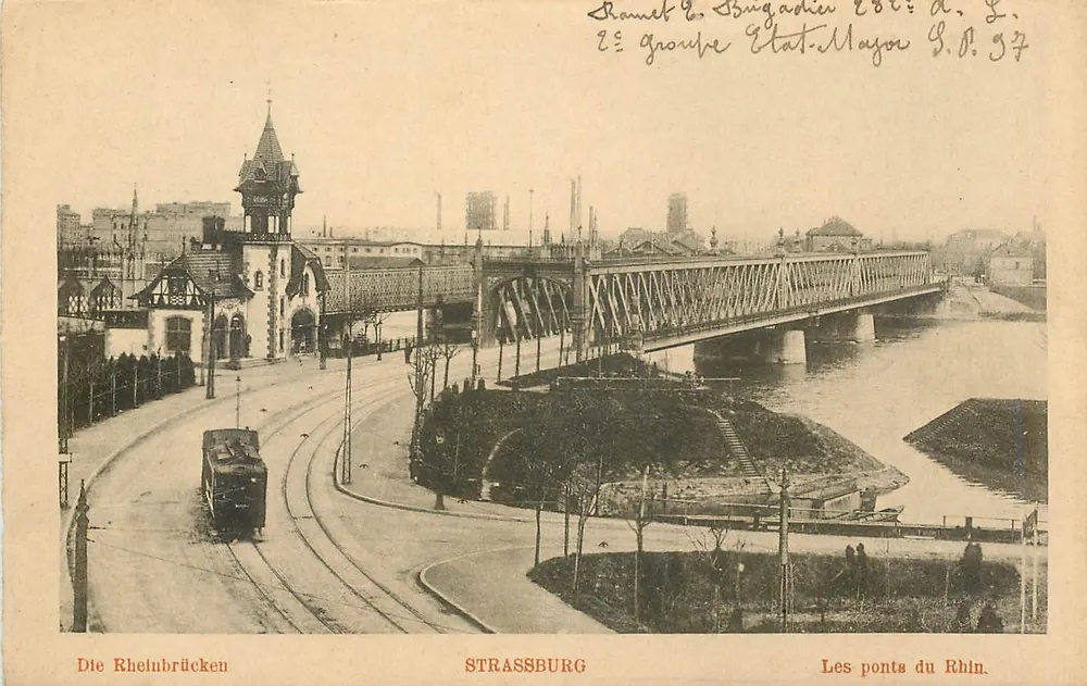 Os pontes do Reno — Strasbourg — editor S.R. 37 - Frente