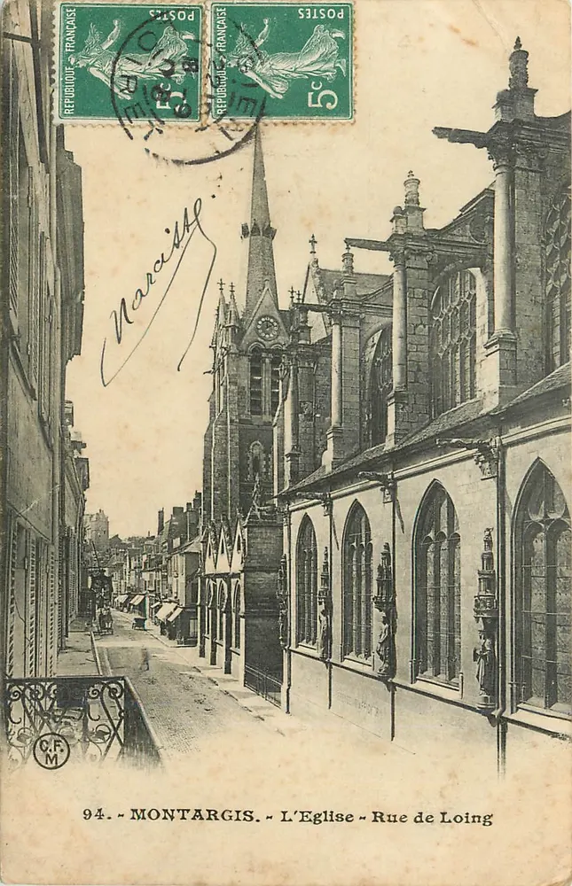 Montargis — A Igreja — Rue de Loing — C.F.M. n°94 - Frente
