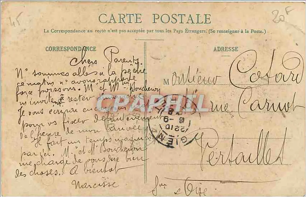 Montargis — A Igreja — Rue de Loing — C.F.M. n°94 - Verso