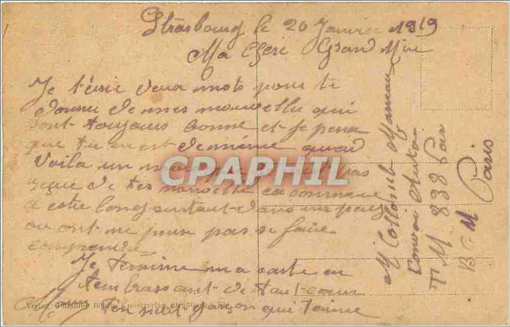 Estrasburgo i. E. — Platz Kleber — editor não identificado - Verso