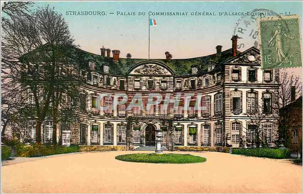 Strasbourg — Palácio do Comissariado Geral da Alsácia-Lorena — editor Levy Fils, n°11 - Frente