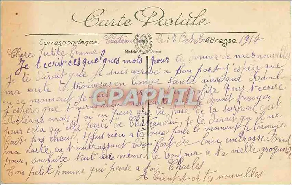 Orléans — Estátua de Joana d'Arc — Praça do Martroi — Editor L.L. n°160 - Verso