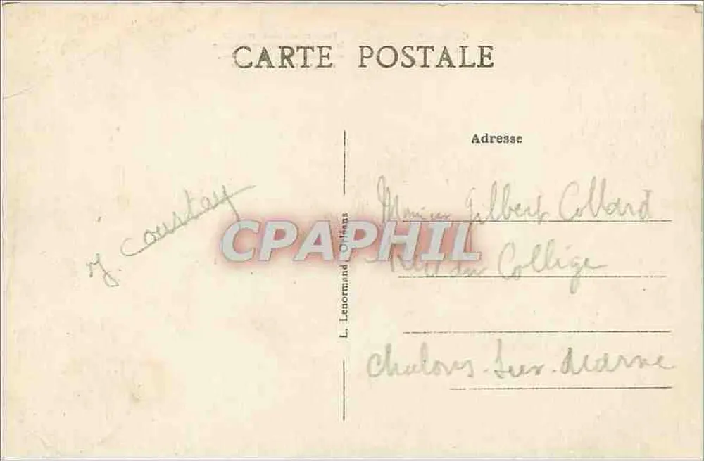 Orléans - A Place du Martroi — estátua de Jeanne d'Arc, inaugurada em 8 de maio de 1865 — editor L. Lanormand, Orléans - Verso