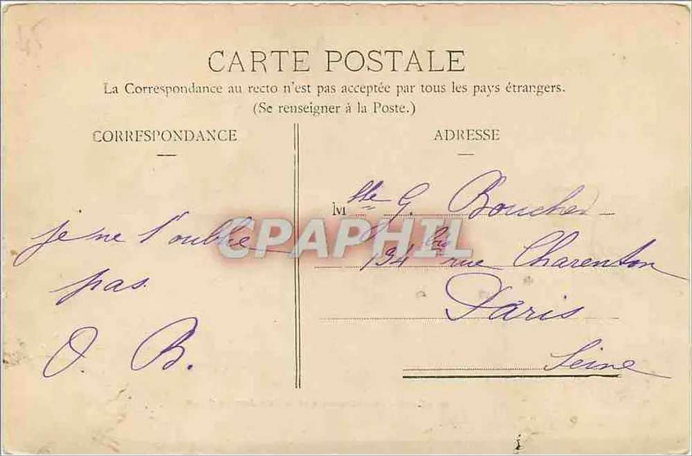 Orléans — La Cathédrale et la Rue Jeanne d'Arc — éditeur inconnu - Verso