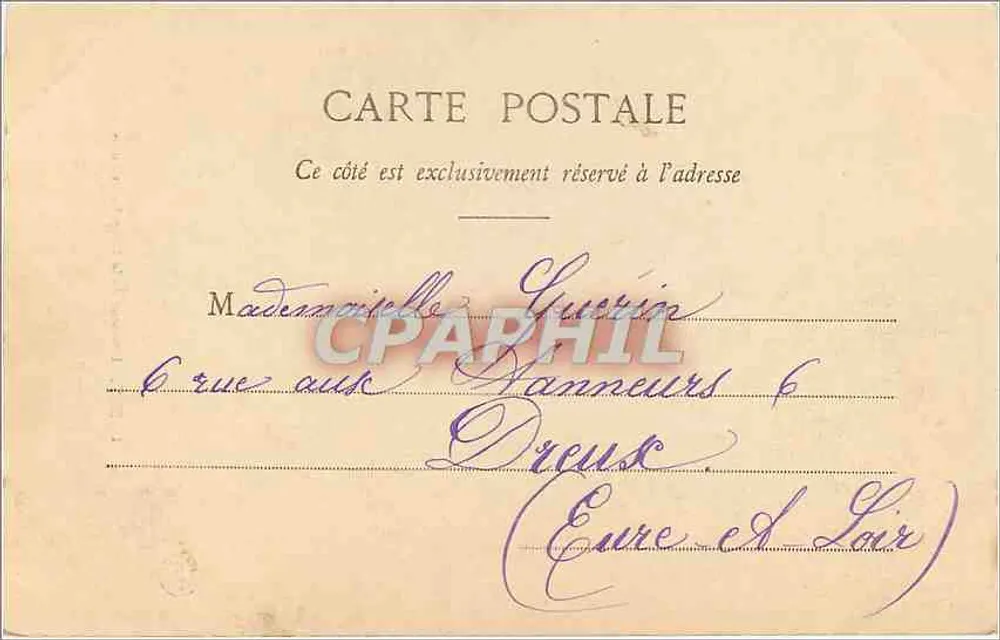 Dreux - Intérieur de la Chapelle Saint-Louis — éditeur imprimeur non identifié, n° 221 - Verso