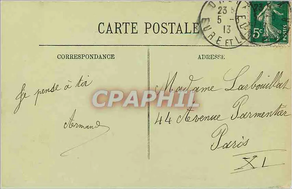 Dreux — Chemin de ronde de l'ancien Château — LL. - Verso