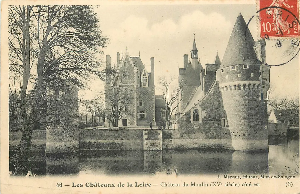 Château du Moulin — Châteaux de la Loire — éditeur L. Marcais, Mur-de-Sologne - Recto