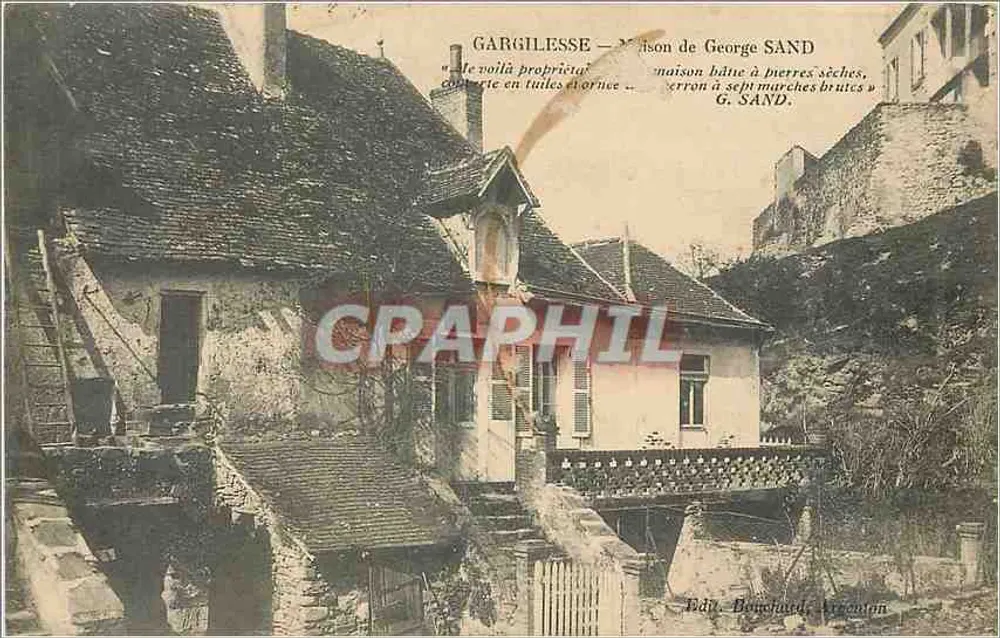 GARGILELLE — Casa de George Sand — Edição Benchoud, Argenton - Frente