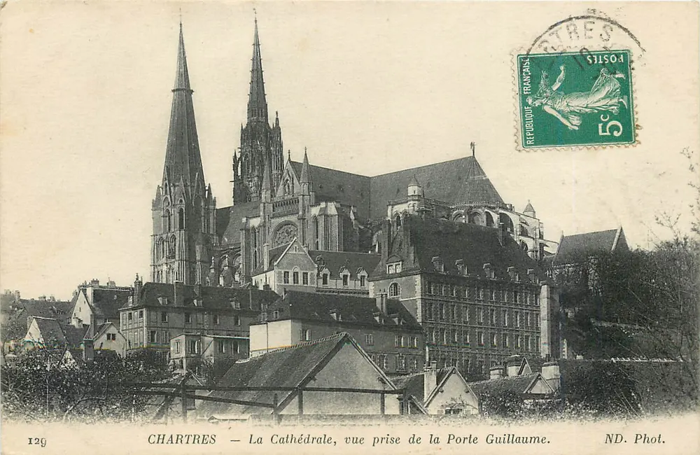 Chartres — Die Kathedrale, Ansicht vom Porte Guillaume — ND. Phot. - Vorderseite