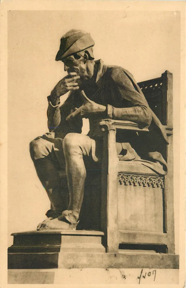 Bourges (Cher) — Estátua de Louis XI, obra notável de Jean Baffier — Les Éditions d'Art 'WON', Paris - Frente