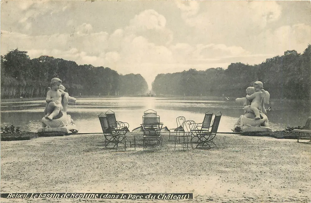 Beloeil. Der Neptun-See (im Schlosspark) - Vorderseite