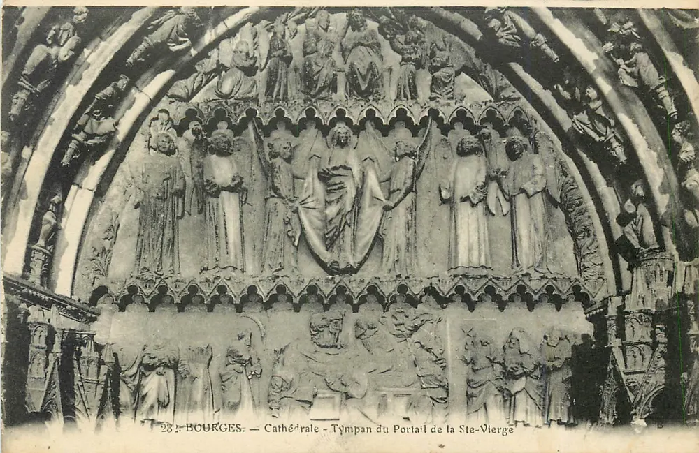 Bourges — Cathédrale — Tympaan du Portail de la Ste-Vierge - Recto