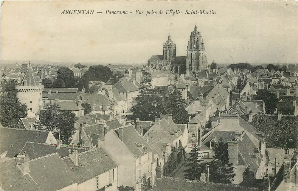 Argentan — Panorama - Ansicht vom Saint-Martin-Dom - Vorderseite