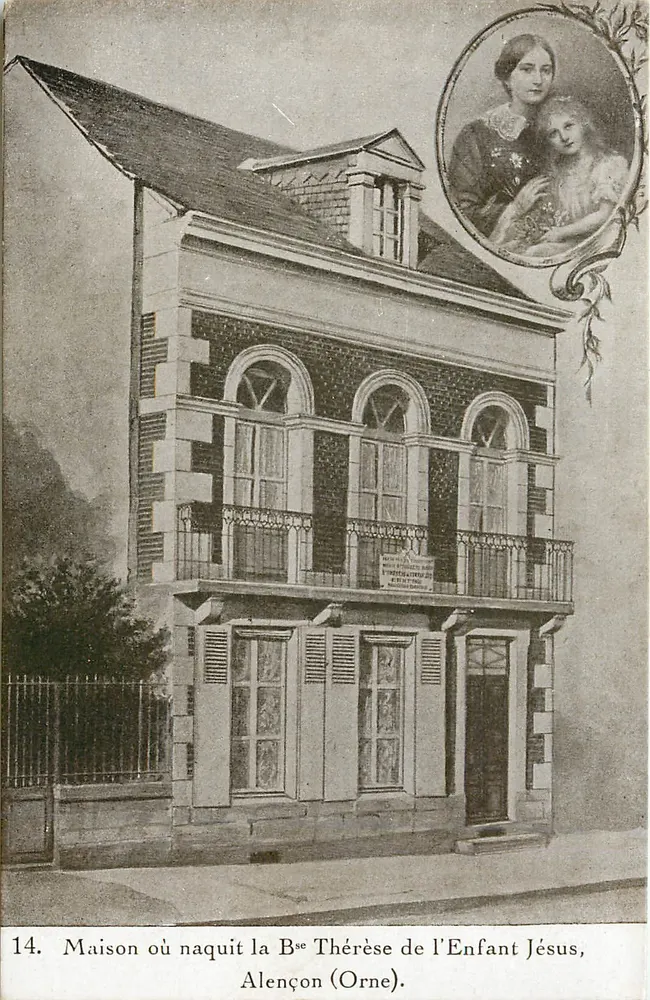 Haus, in dem Bse Thérèse des Kindes Jesu geboren wurde — Alençon (Orne) - Vorderseite