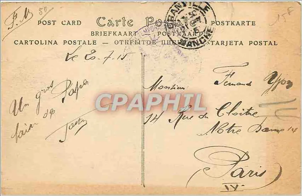 Granville — A Praia — ND Fot. - Verso