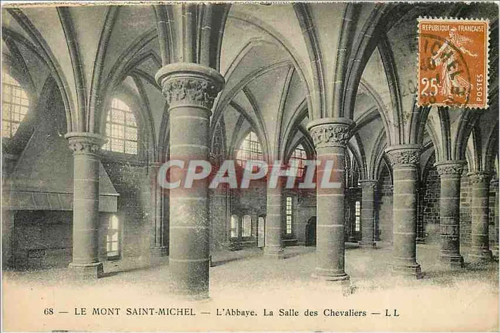 LE MONT SAINT-MICHEL — L'Abbaye. La Salle des Chevaliers — L.L. - Vorderseite