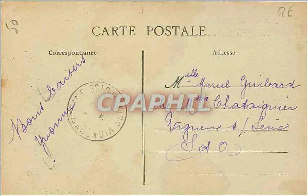 Mont-Saint-Michel — Hochwasser an einem stürmischen Tag — J.P. n°112 - Rückseite
