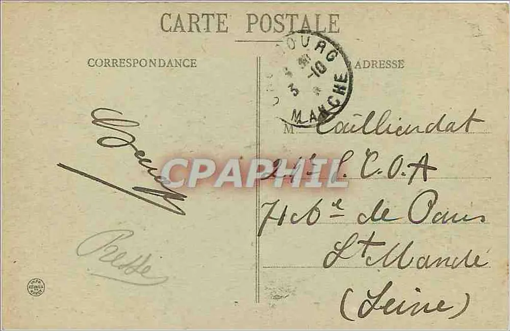 Cherbourg - Öffentlicher Garten und Berg Roule — Sammlung F.C., Cherbourg - Rückseite