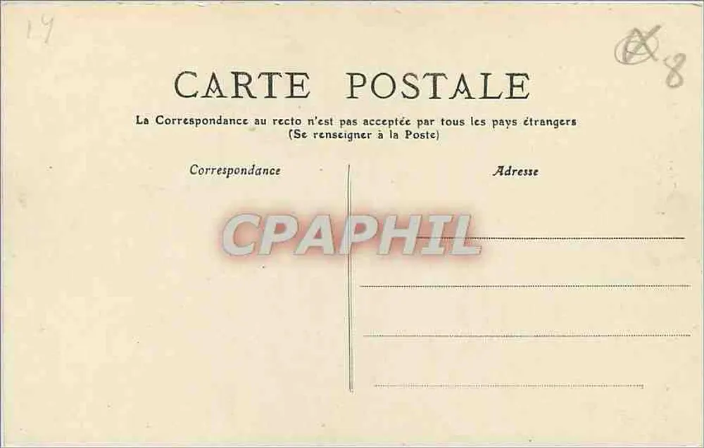 Statua di Guglielmo il Conquistatore — Falaise, Calvados — editore sconosciuto, numero di serie 514 - Verso