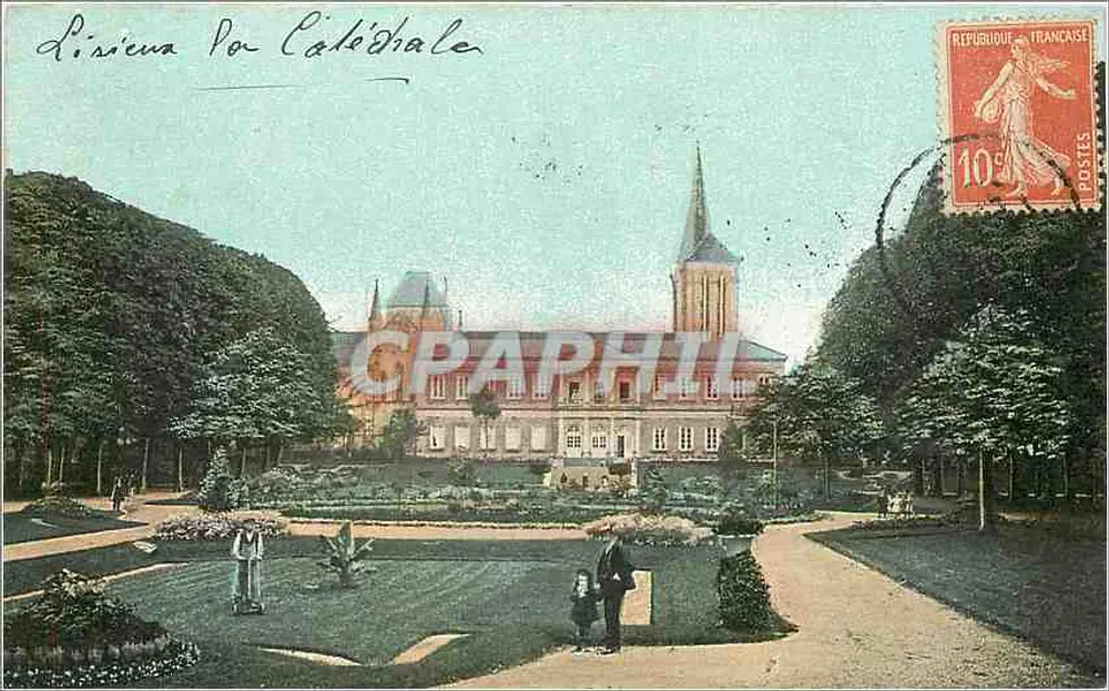 A ilha da Catedral — vista do jardim e da igreja — editor L.V.A.C.P. Paris - Frente