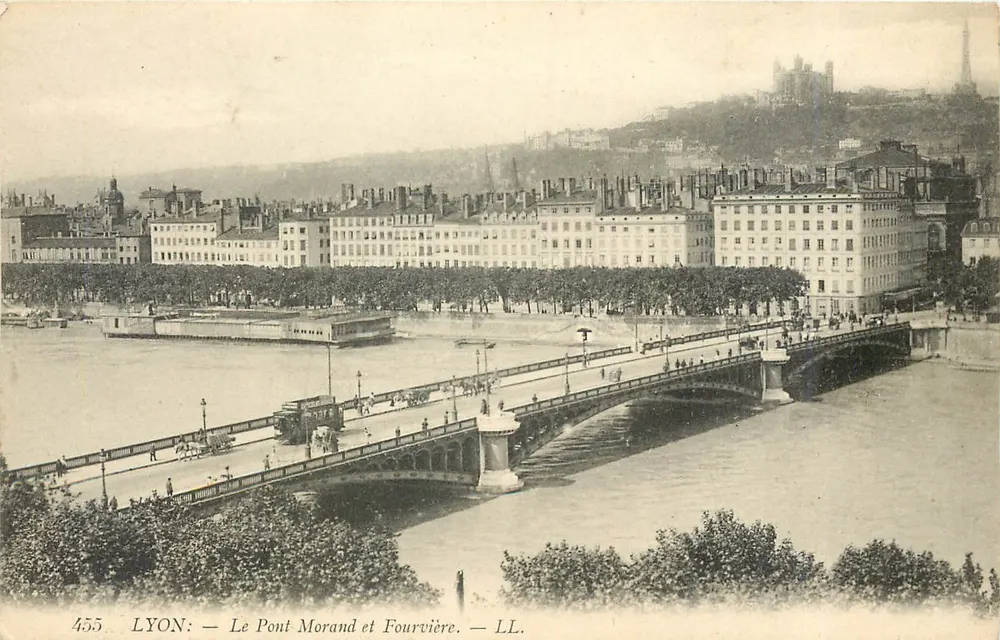 LYON: O Ponte Morand e Fourvière — LL. — n° 455 - Frente