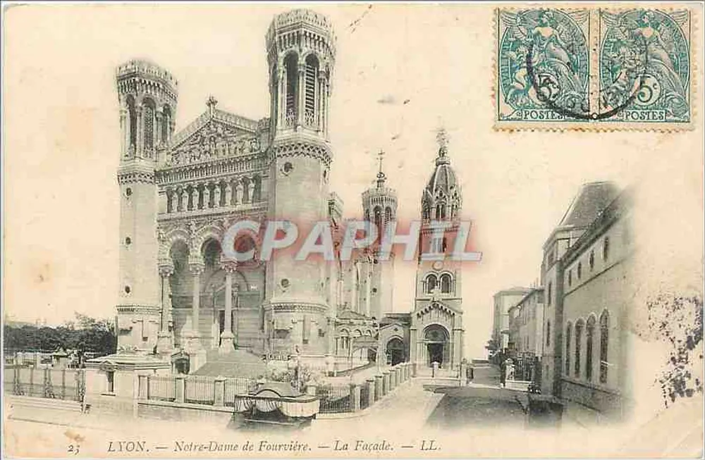 LYON — Nossa Senhora de Fourvière — A Fachada — LL. - Frente