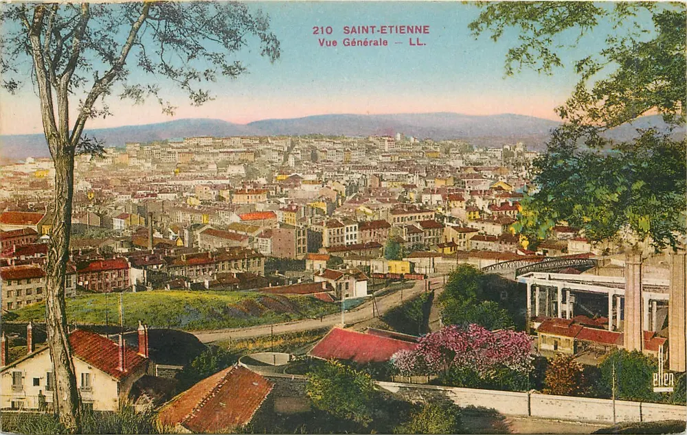 Saint-Étienne — Ogólny widok — LL. — Wydawca Ellen, nr 210 - Awers