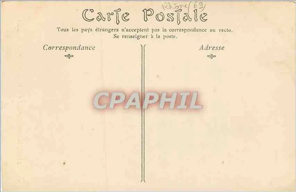 LYON — Monument zur Erinnerung an Präsident Carnot — ND Phot - Rückseite