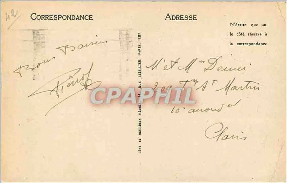 Saint-Étienne — La Préfecture et la Place Jean-Jaurès — LL - Verso