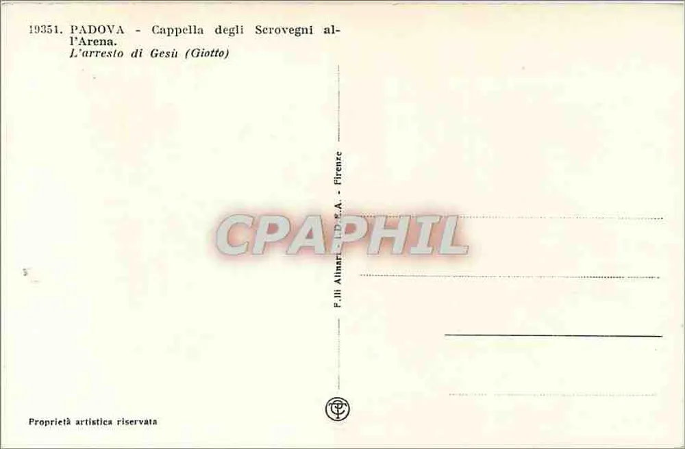 Padoue - Cappella degli Scrovegni - L'arresto di Gesù (Giotto) - Verso