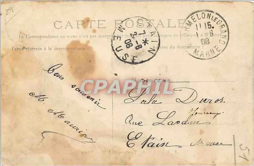 Reims — Grobowiec Abba Miroy — Wydawca anonimowy, n° 45 - Rewers