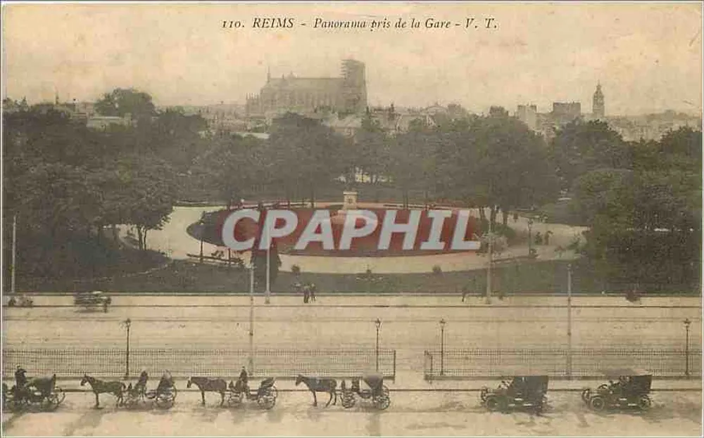 Reims — Panorama tirado da Estação — n° 110 - Frente