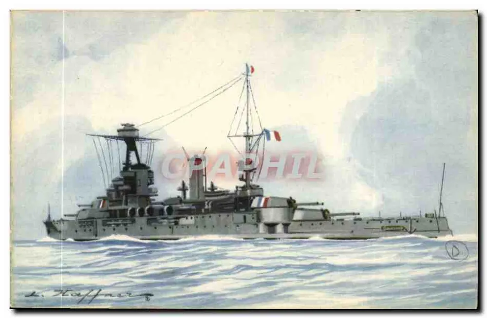 Schlachtschiff « Provence » — Sammlung der Seefahrts- und Kolonialvereinigung — Verlag A&E C Paris - Vorderseite