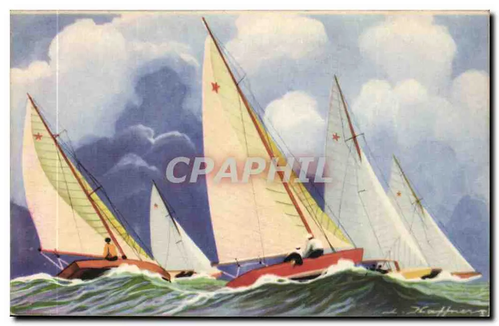 Les Stars — Monotypes internationaux au louvoyage — Collection de la Ligue Maritime et Coloniale - Recto