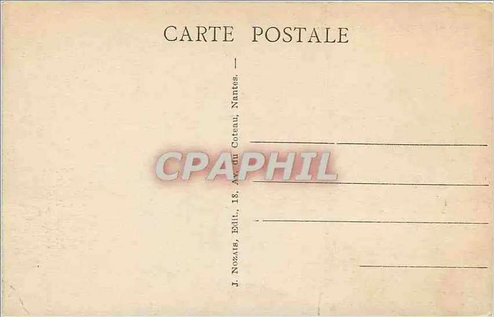VANNES (Morbihan) - Os Muros — J. Nozais, editor, Nantes - Verso