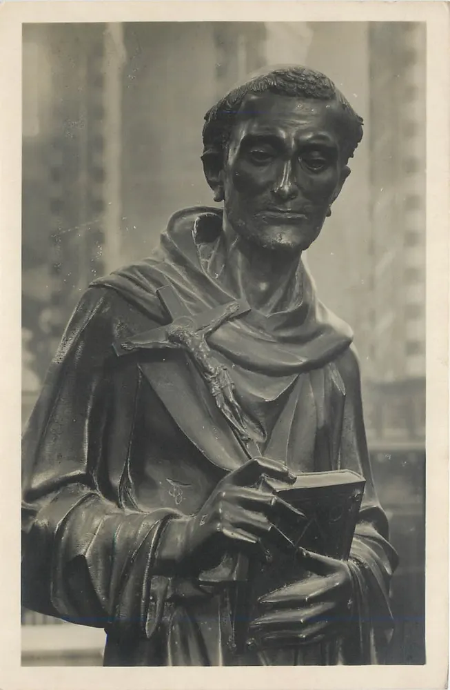 Estátua de São Francisco de Assis — Basílica do Santo — Altar maior — por Donatello — Roma - Frente