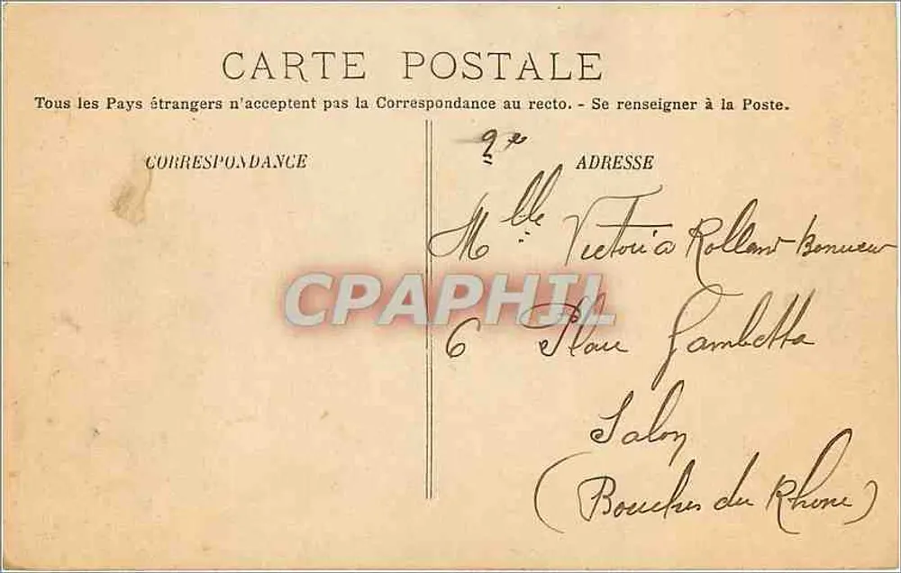 Clermont-Ferrand — Verrengtorix e o Puy-de-Dôme — editor anônimo, n°7 - Verso