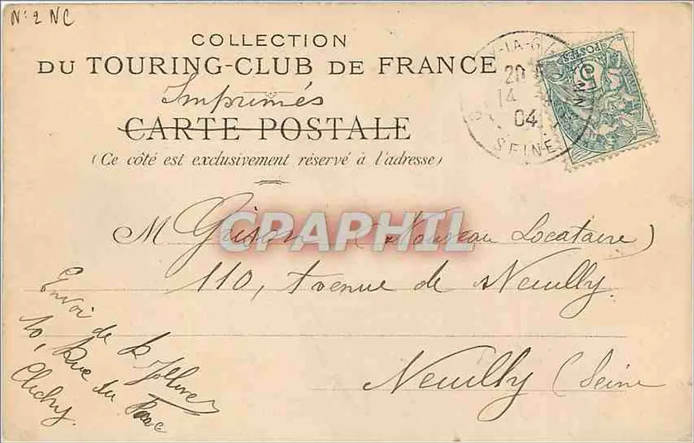 Clermont-Ferrand - Cathedral — Collection of the Touring-Club de France, n°2 NC - Back
