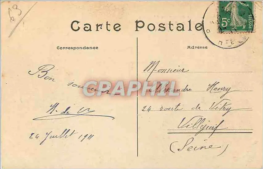 Die Orgues und die Ruinen des Schlosses Gravenoire (Puy-de-Dôme) — L'Hironnelle, Paris — Nr. 530 - Rückseite