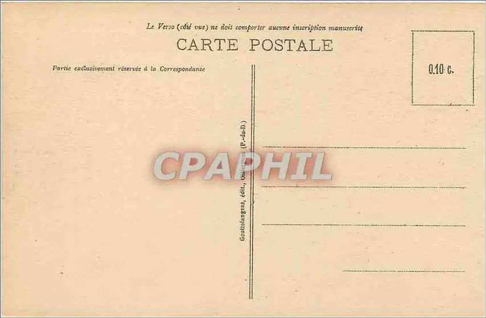 Fontaine d'Amboise und Cours Sablon — Clermont-Ferrand — Verleger Gouttières, n° 1059 - Rückseite