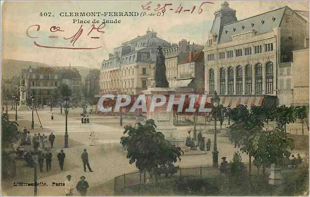 Clermont-Ferrand — Place de Jaude — L'Érable, Paris, n° 407 - Frente