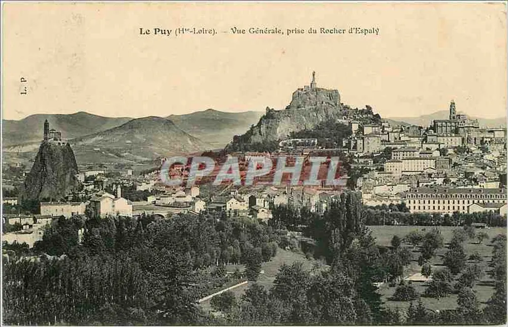 Le Puy (Haute-Loire) — Allgemeiner Blick, aufgenommen vom Rocher d'Espaly - Vorderseite