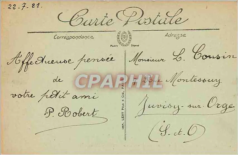 ROYAT — Altes Royat, das « Paradis » und der Puy de Dôme — G. J. - Rückseite