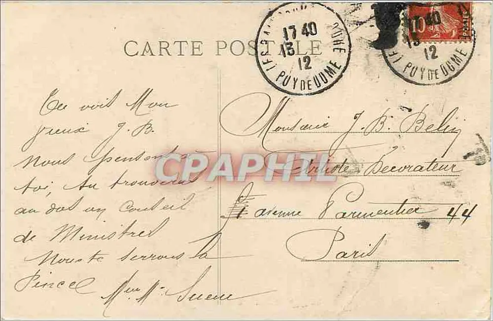 LE MONT-DORÉ — Eine Karawane auf der Route du Sancy — Verlag: Foresque, Nr. 4935 - Rückseite