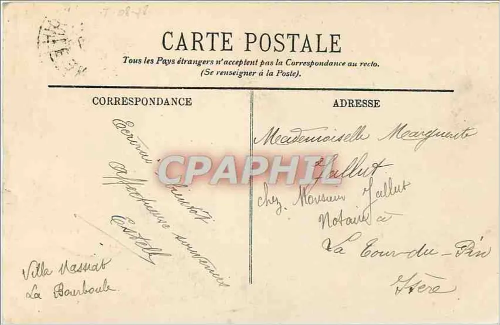 La Bourboule — A Praça do Jato D'água — LL. n°90 - Verso