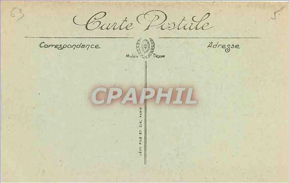 La Bourboule — De Post en het Stadhuis — LL. - Achterkant