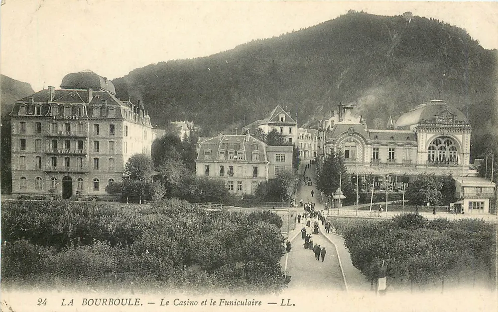 La Bourboule — El Casino y el Teleférico — LL. - Anverso