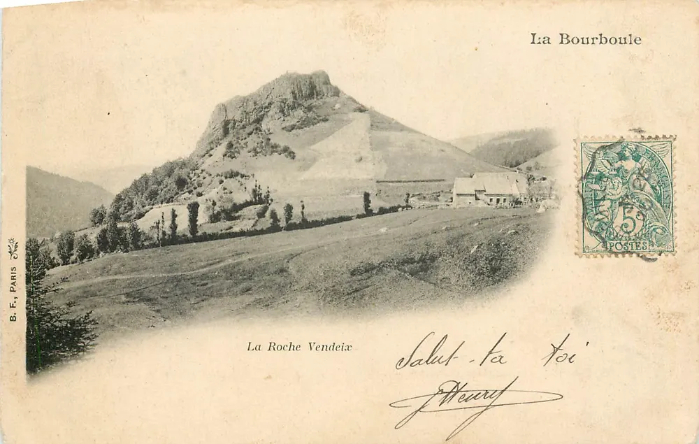 La Roche Vendeia — visão da Bourboule — B.F., Paris - Frente